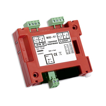 Módulo de controle analógico com 1 saída supervisionada de 24V