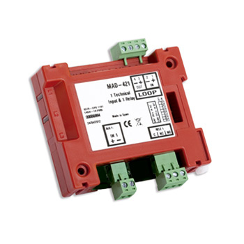 Monitor analógico e módulo de controle com 1 entrada técnica e 1 saída de relé